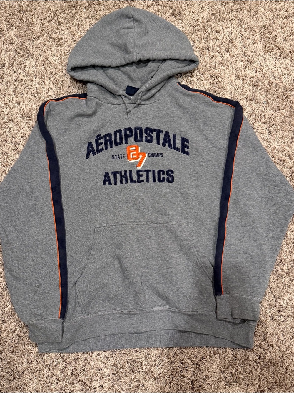 Aeropostale Gray Hoodie with Embroidery